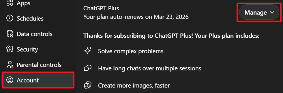 How to cancel your ChatGPT cubscription on desktop (web)