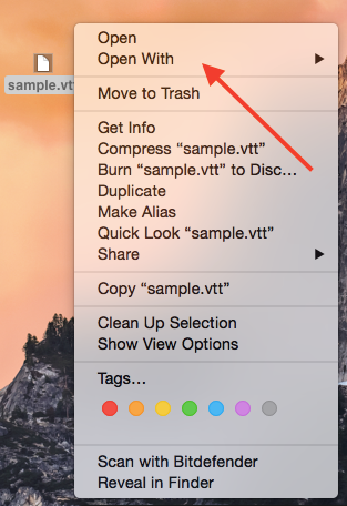 Open VTT File on MacBook