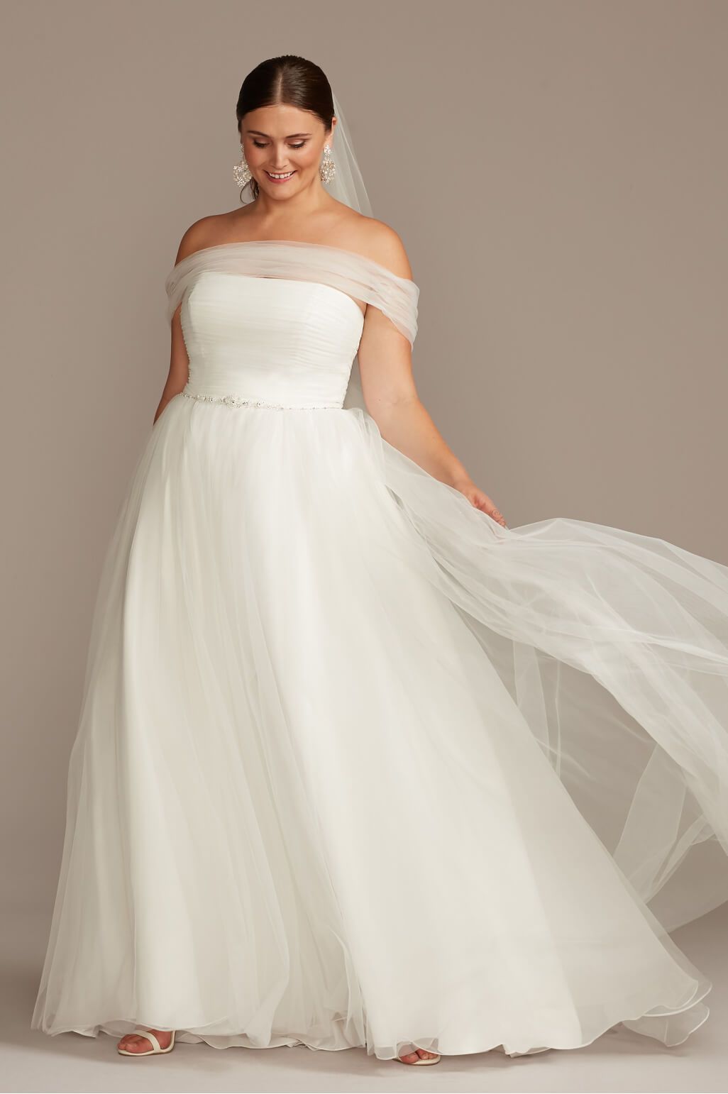 davids bridal cocktail dresses plus size Plus Size Short Sleeve Tiered Lace Midi Dress