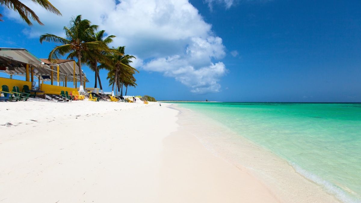 Beautiful tropical beach at Caribbean