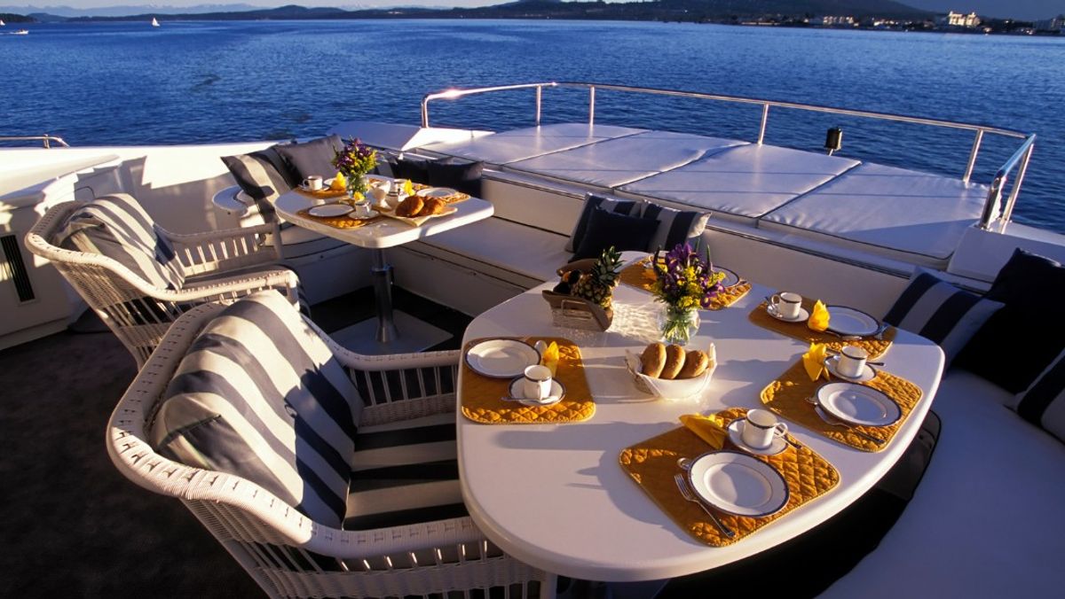 boat deck luxury motor yacht