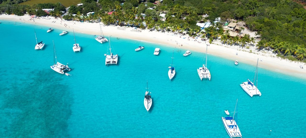 Aerial View of White Bay, Jost Van Dyke