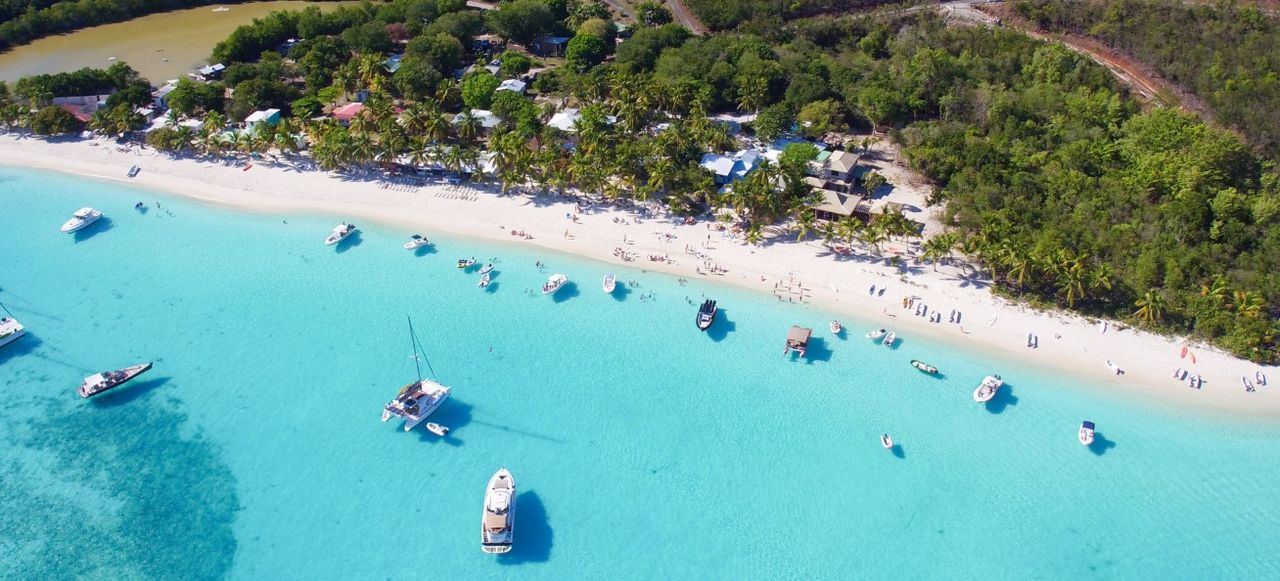 Aerial View of White Bay, Jost Van Dyke