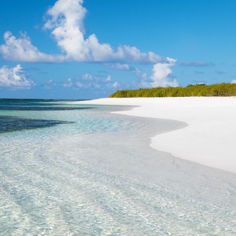 unspoiled white sand beach in Anegada, British Virgin Islands