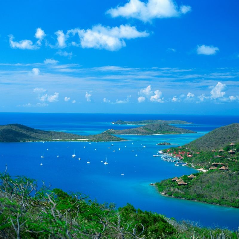 Prickly Pear Island and Necker Island viewed from Virgin Gorda