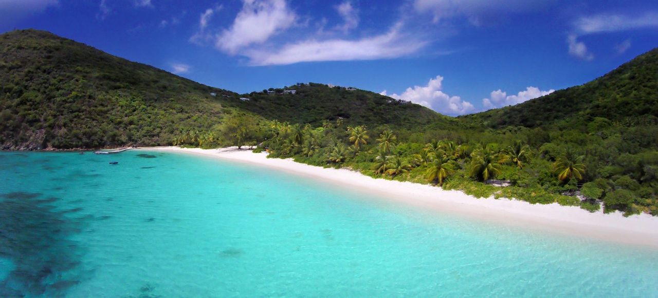 Aerial view of Guana Island, British Virgin Islands