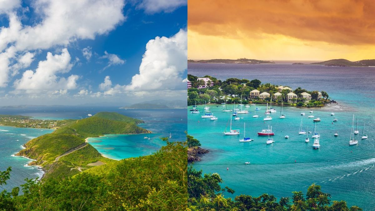 British Virgin Islands & US Virgin Islands side by side