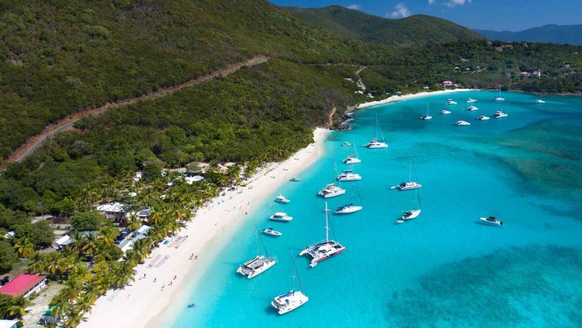 Aerial View of White Bay, Jost Van Dyke