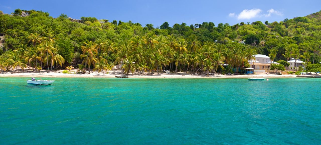 Cooper Island, British Virgin Islands taken from a boat