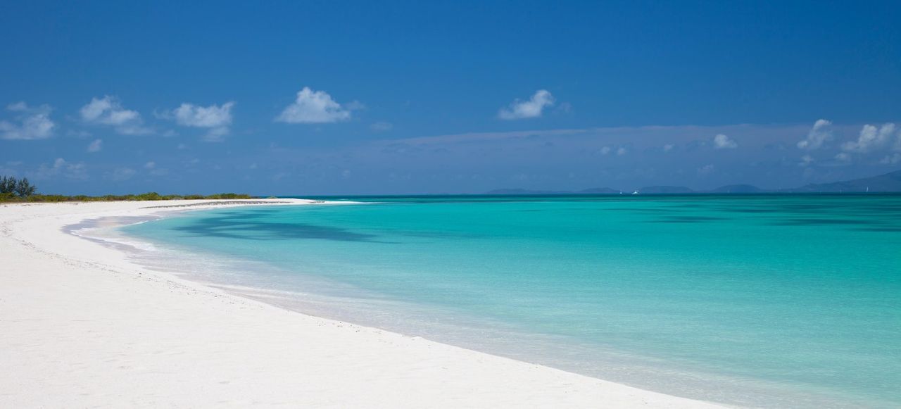 Beautiful white sand beach in Anegada, British Virgin Islands