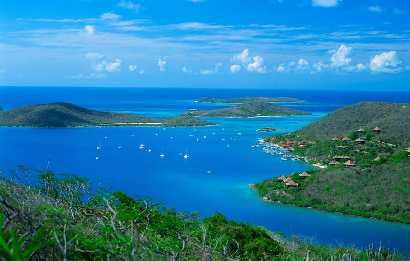 Prickly Pear Island and Necker Island viewed from Virgin Gorda