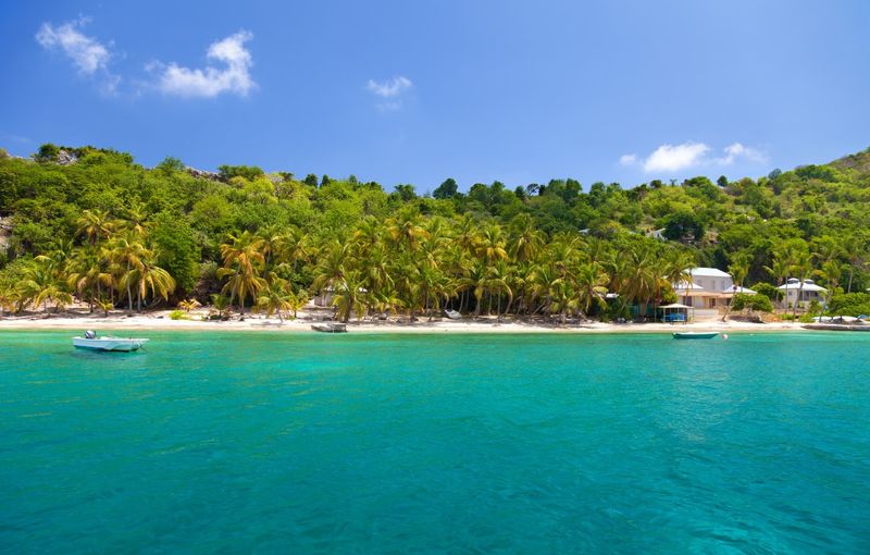 Cooper Island, British Virgin Islands taken from a boat