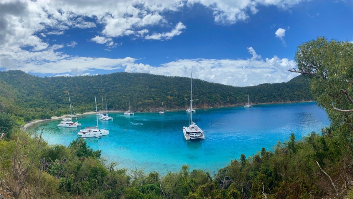 Yachts on a Sea in the British Virgin Islands