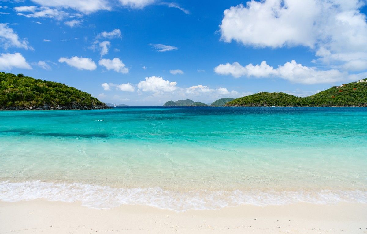 Beautiful tropical beach at Caribbean