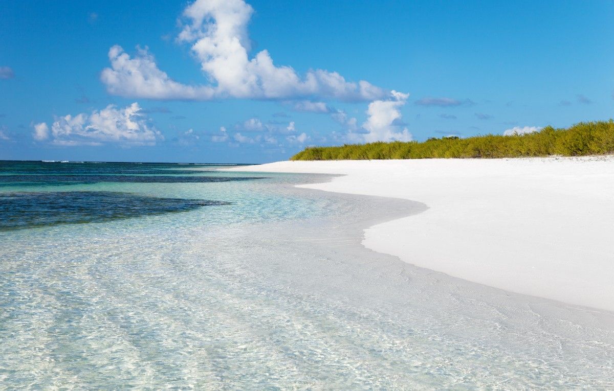 unspoiled white sand beach in Anegada, British Virgin Islands