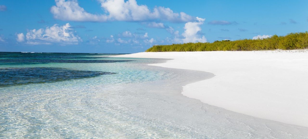 unspoiled white sand beach in Anegada, British Virgin Islands