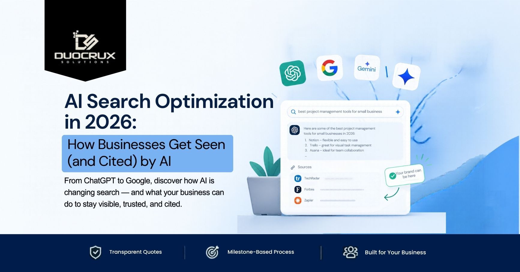 AI Search Optimization in 2026 for better business visibility in AI search results.