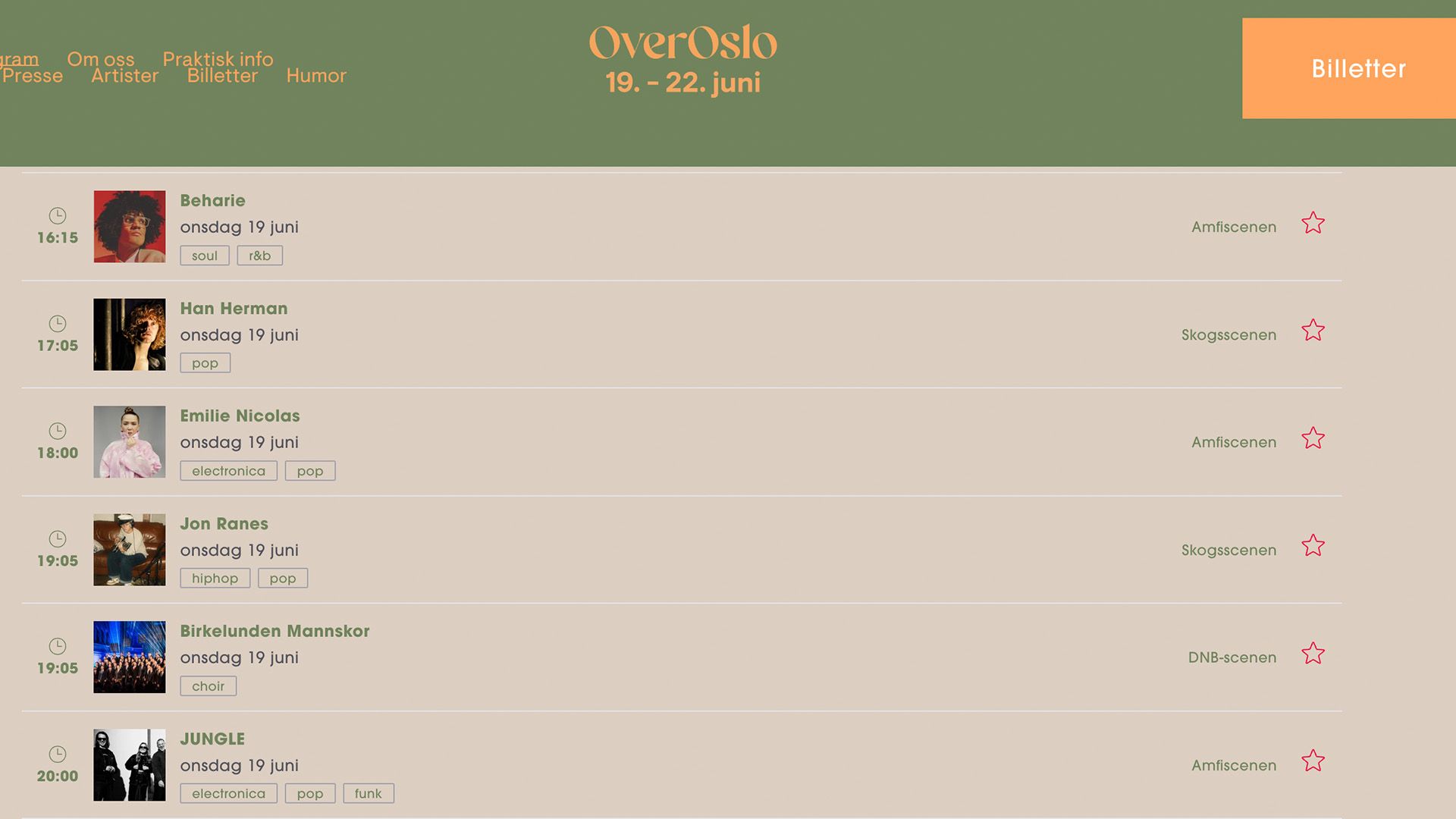 Cover Image for Over Oslo is using the Broadcast festival widget! 