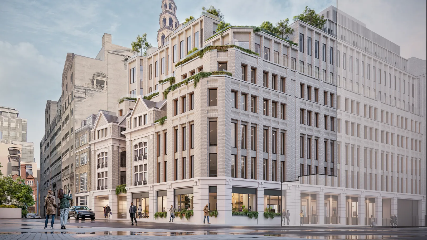 Side view of building