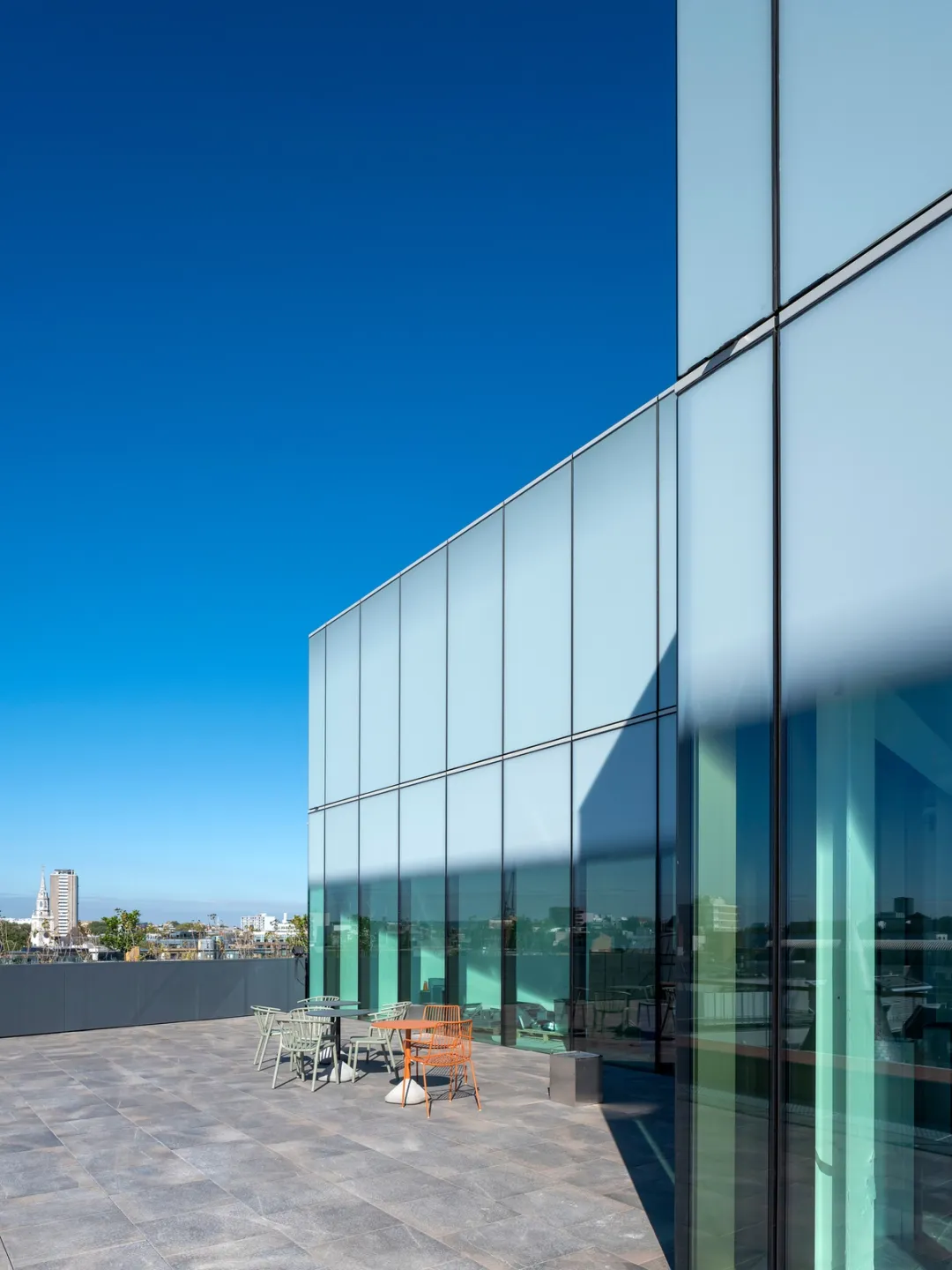 terrace with view of city