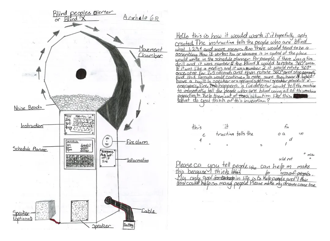 Sketch drawn by student