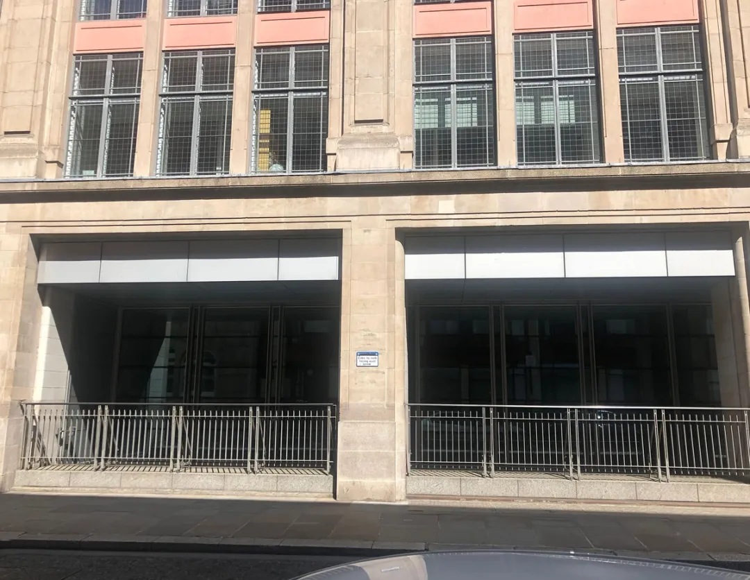 entrance to building  image before refurbishment