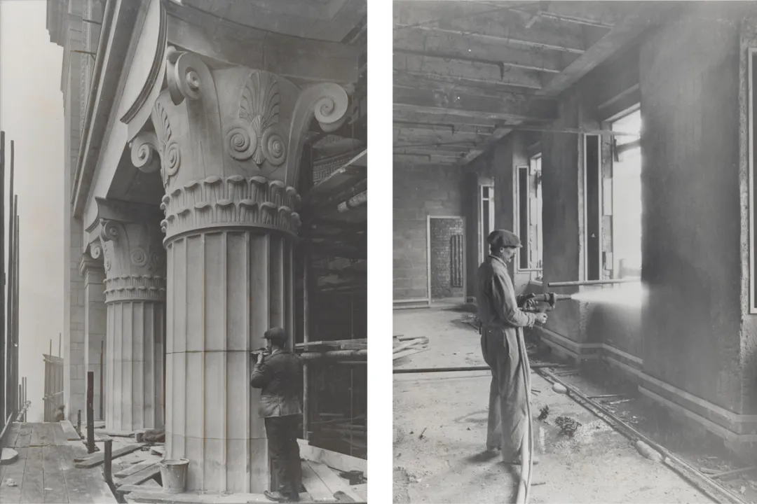 Archival image Aldwych quarter under construction