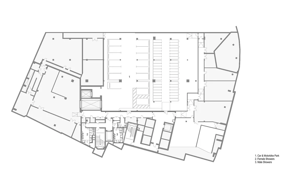Plan of the basement before works