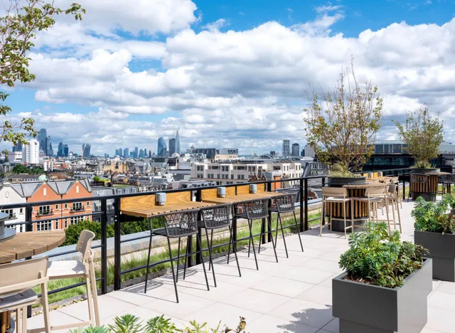 View from roof garden at 30 Golden Square