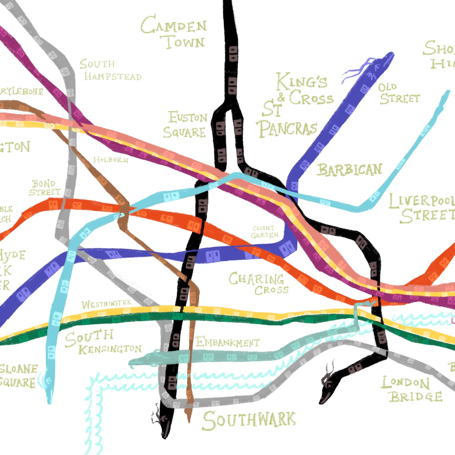 London underground map reimagines
