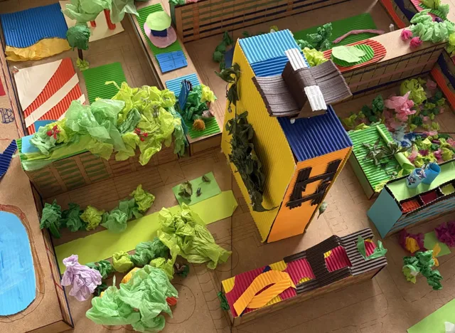 Photograph of model by the children of the Golden lane estates