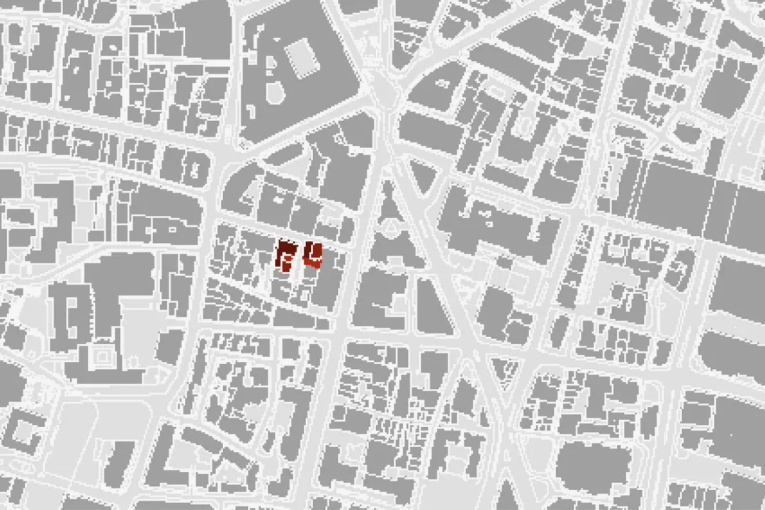 architectural site plan of the area