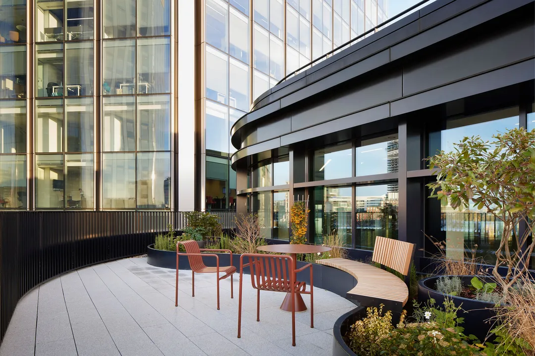 Image of roof terrace seating 