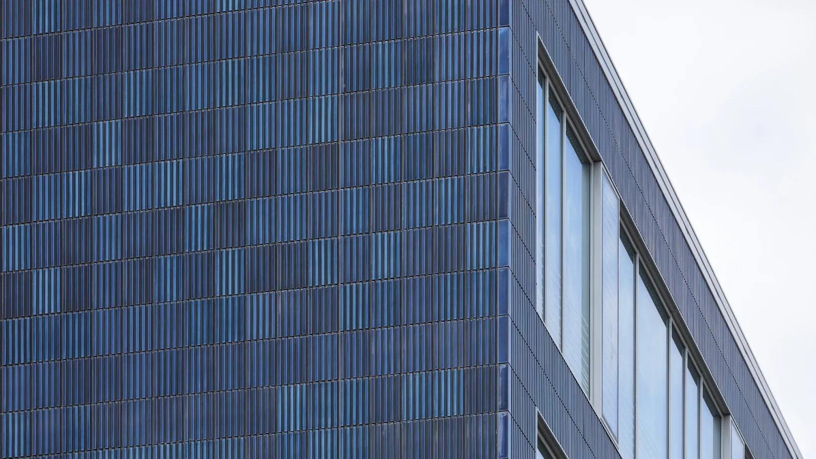 blue terracota facade details and windos