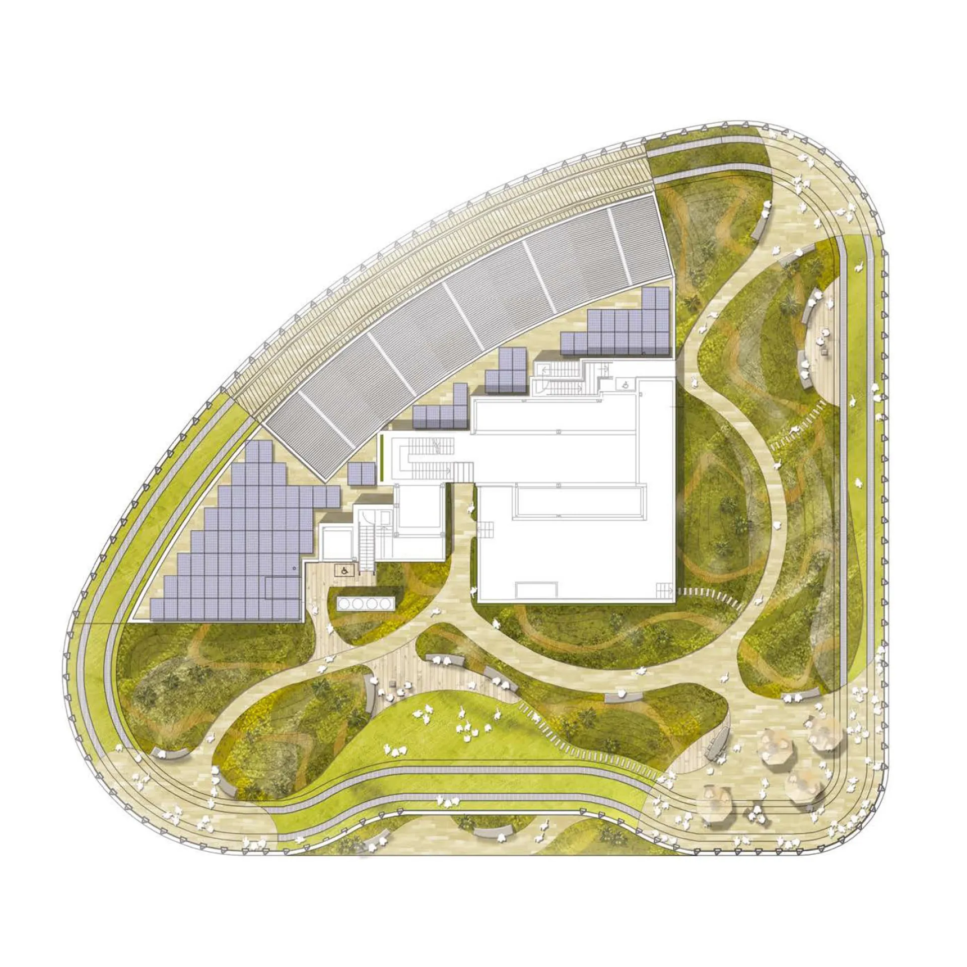 architectural plan of roottop landscape
