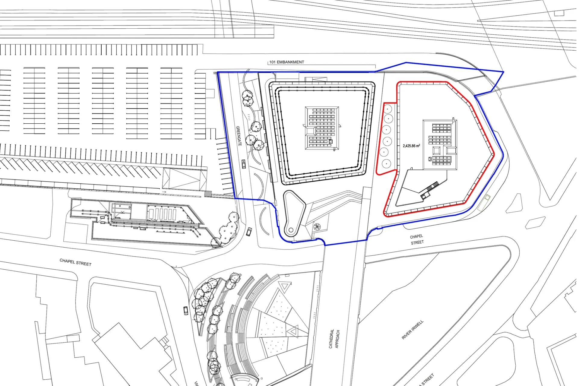 Site plan showing location of project