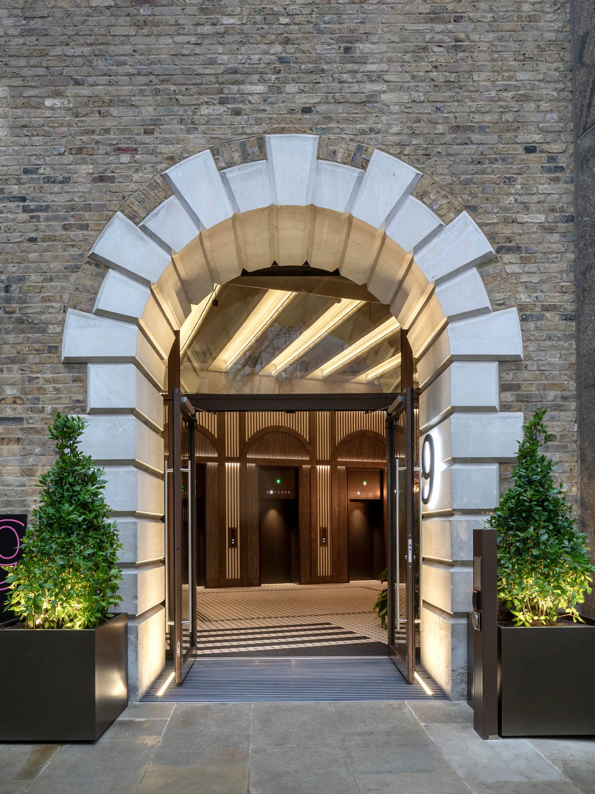 A stone arch doorway