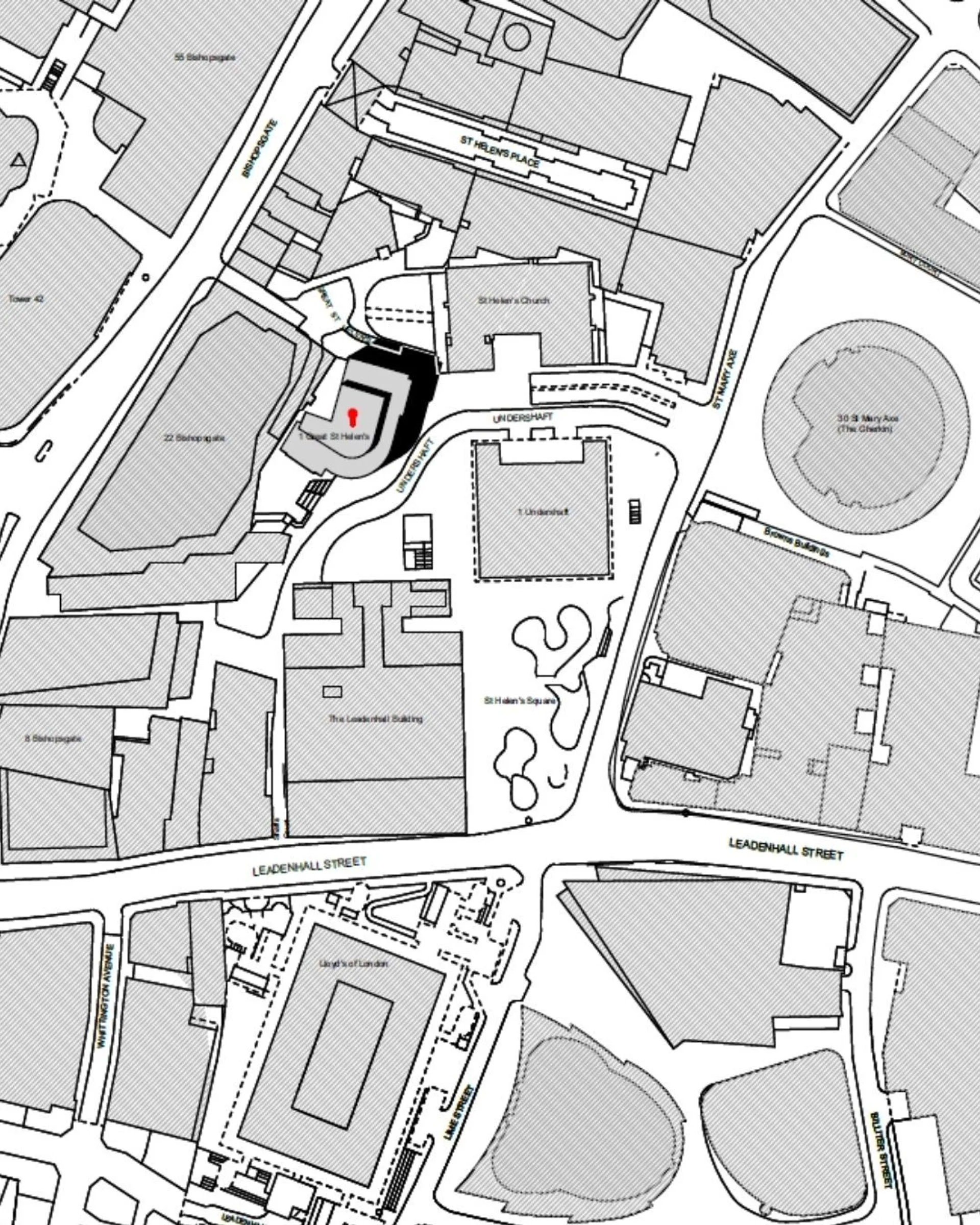Map of One Great St Helen's 