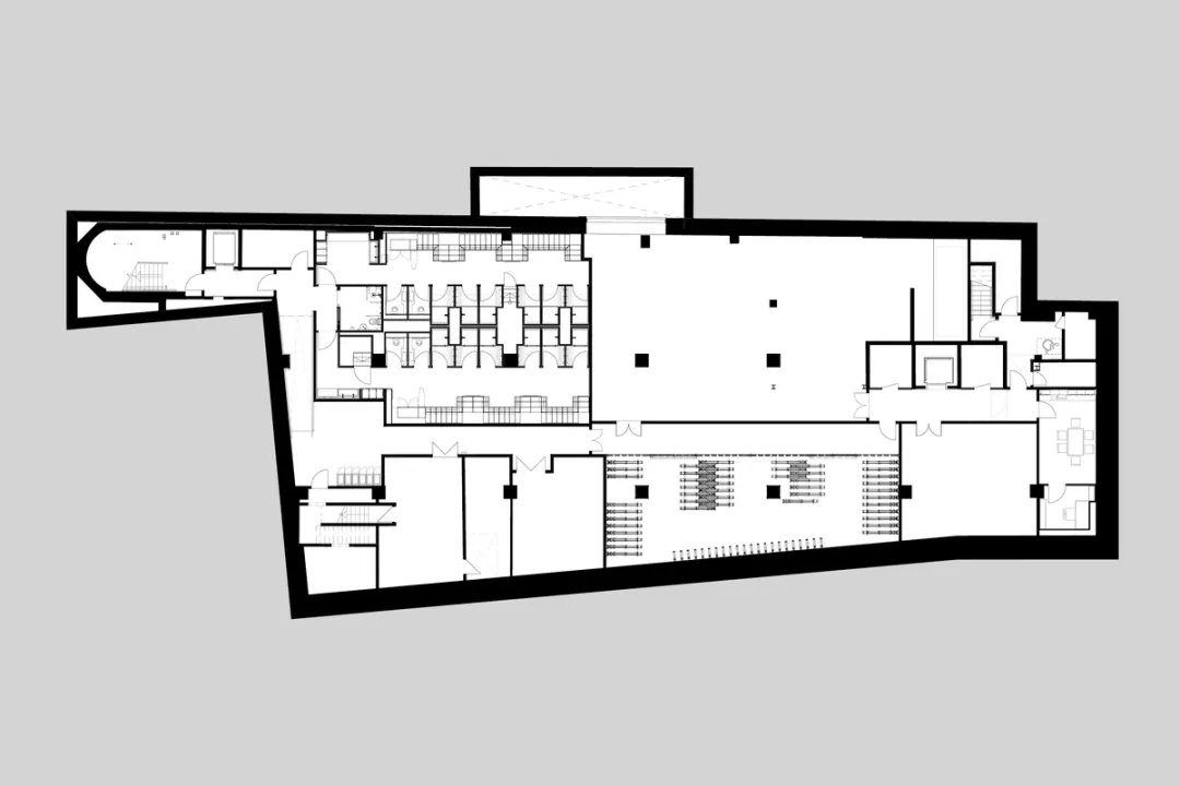 architectural plan grey black white