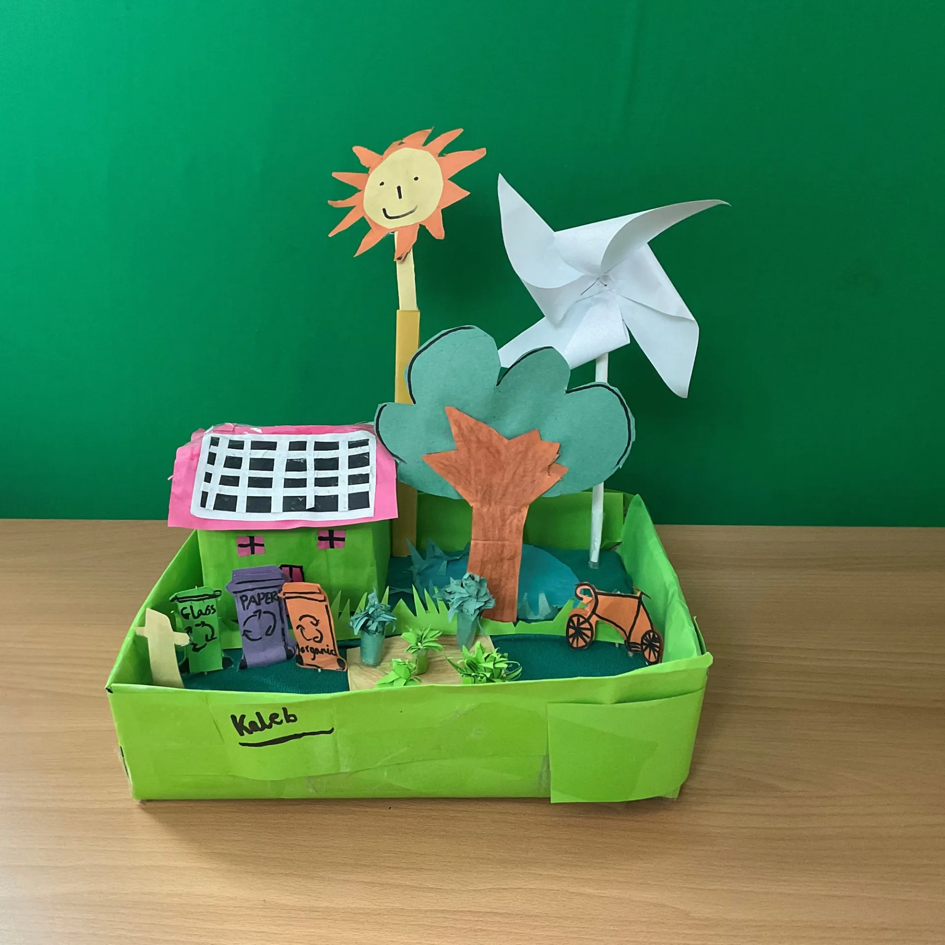 Maquette  of sustainable city by child