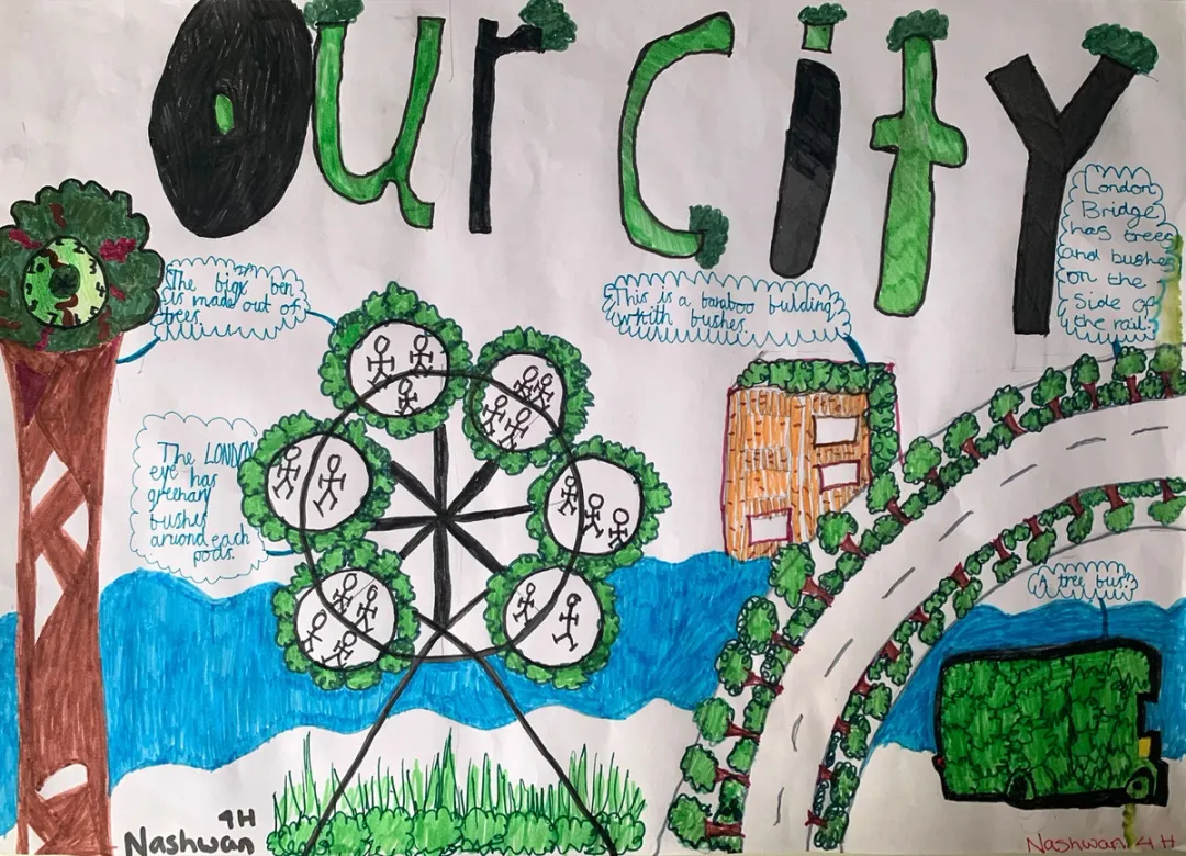 Childs drawing on London