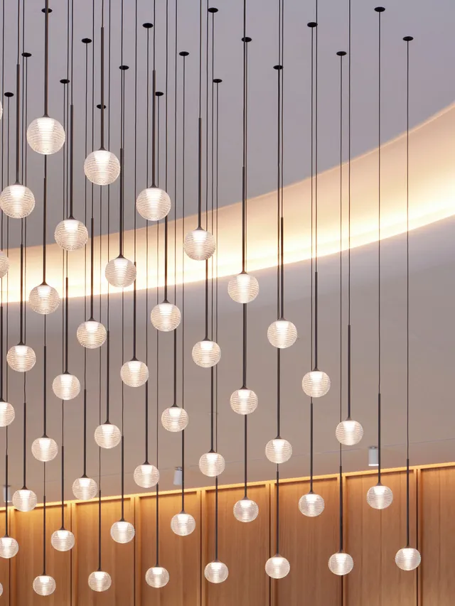 Photograph of the reception lights