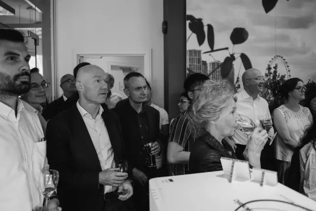 audience listening to a talk standing