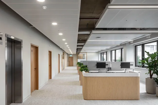 final shot of reception desk. 