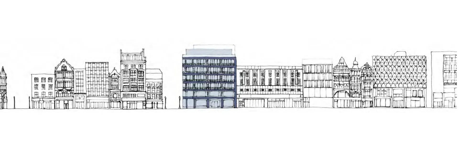 architectural elevation drawing of oxford street 