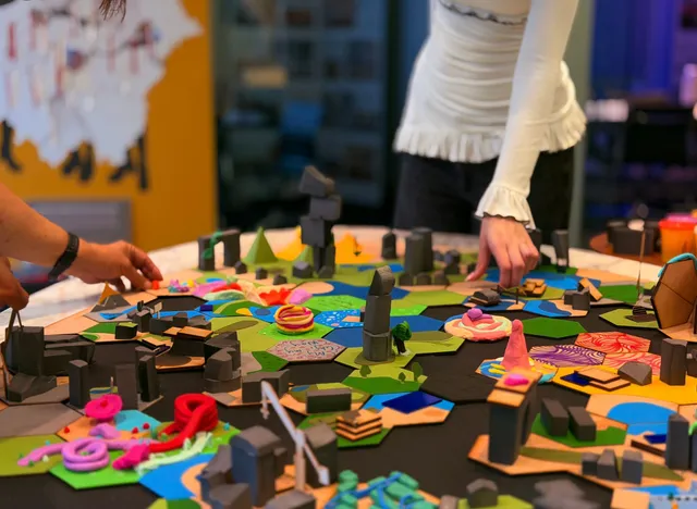 Photograph of interactive model in use