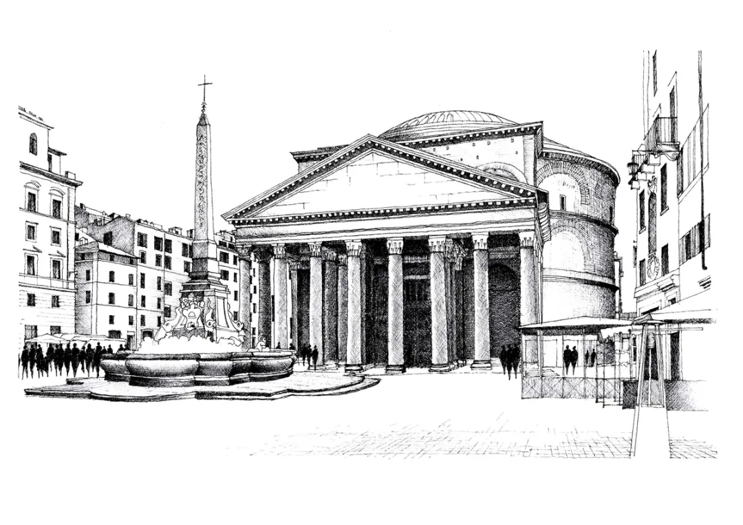 sketch architectural hand drawn