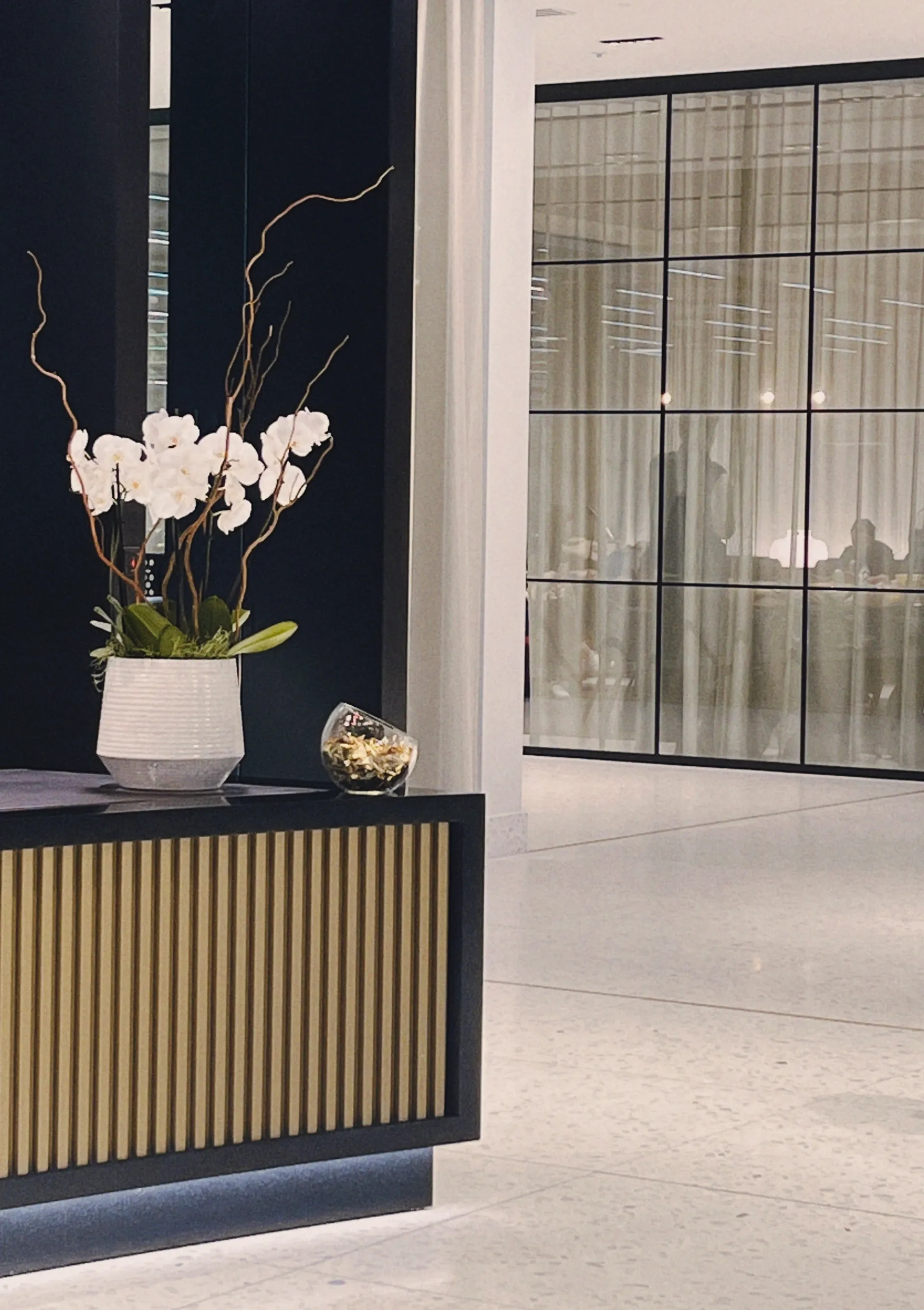 flower on top of table