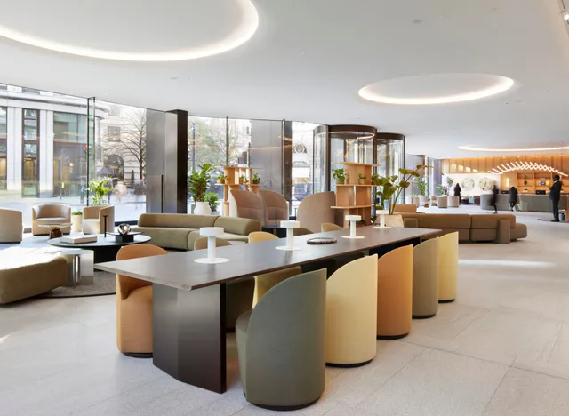 Photograph of reception layout