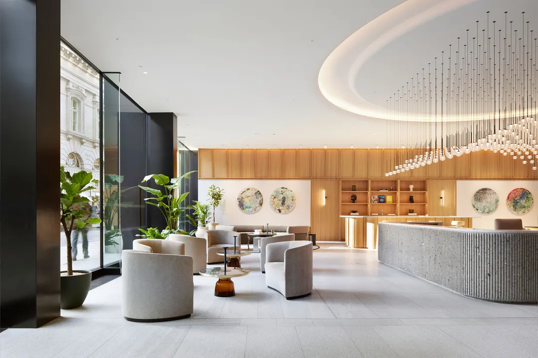 Photograph of reception lounge